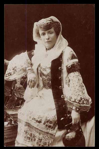 BULGARIA, woman in costume, REAL PHOTO postcard