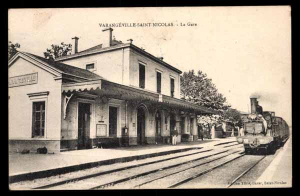 FRANCE, Varangeville-Saint-Nicolas, la gare, railway station, steam train &agrave; vapeur (54)