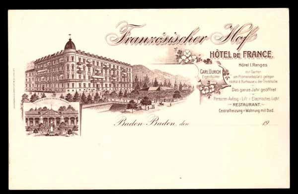 GERMANY, Baden-Baden, Hotel Franzosischer Hof
