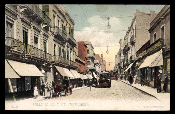 URUGUAY, Montevideo, Calle 25 de Mayo, tramway