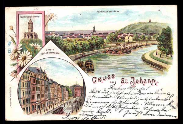 GERMANY, Gruss aus St. Johann, LITHO
