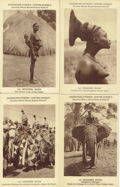 Lot of 11 postcards EXPEDITION CITROEN Centre-Afrique, automobile