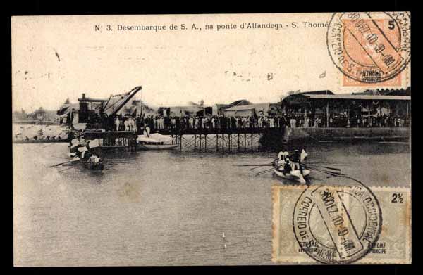 SAO TOME EN PRINCIPE, S. Thome, disembarkation of S.A. near bridge Alfandega