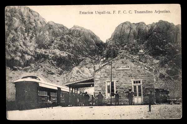 CHILE, Uspallata, railway staton, F.F.C.C. Trasandino Arjentino
