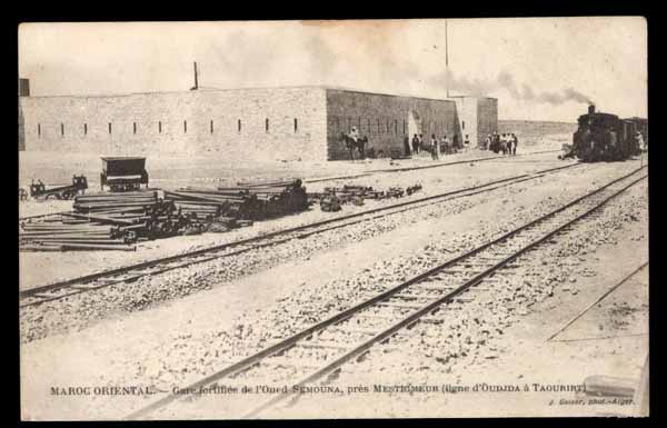 MOROCCO, Semouna, railway station, steam train