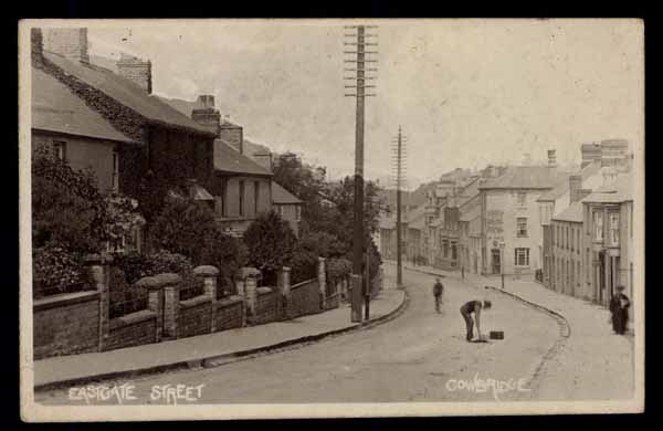 UNITED KINGDOM, Cowbridge, Eastgate street, REAL PHOTO postcard (Wales)