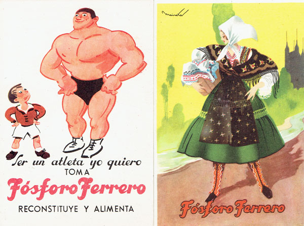 Lot of 6 postcards "FOSFORO FERRERO"