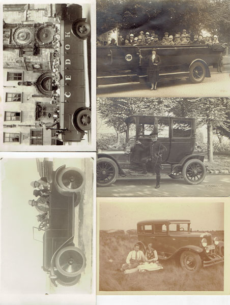 Lot of 25 REAL PHOTO postcards AUTOMOBILES, BUSSES